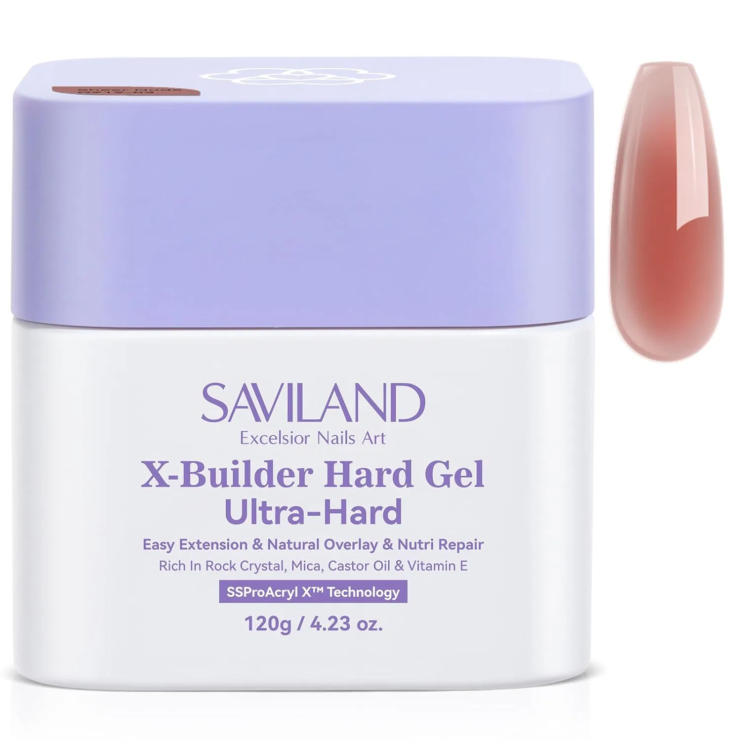 Ультратвердый гель для наращивания ногтей SAVILAND Deep Nude 120 г Saviland, 5-Dark Nude
