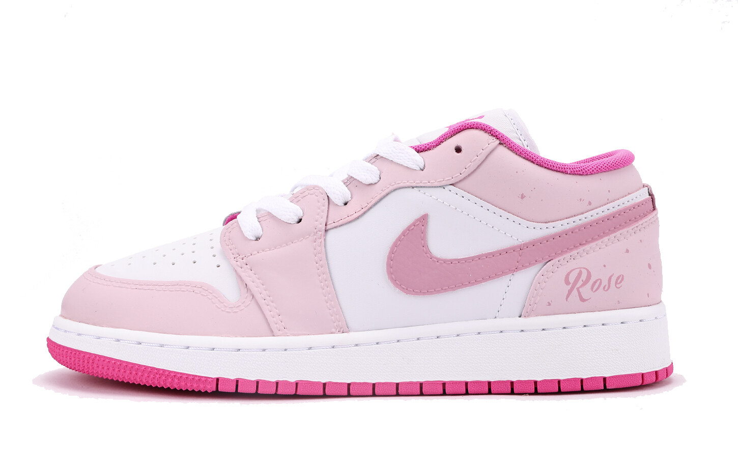 Кроссовки Air Jordan 1 Vintage Basketball Shoes Women's Low-Top Pink — фото 2