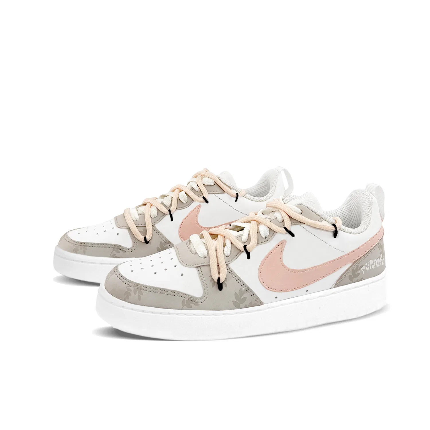 Детские кеды для скейтбординга Nike Court Borough Light Summer Peach Collection Brown Pink — фото 4