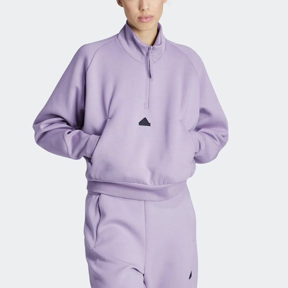 

Толстовка Adidas Sportswear "W Z.N.E. QZ ", цвет Preloved Fig