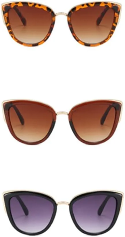 

Солнцезащитные очки с защитой UV400 | Градиентные линзы "кошачий глаз" | Для женщин и мужчин | Для занятий спортом на открытом воздухе и вождения DSVIGF, Brown Brown