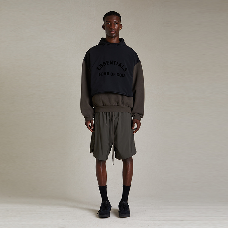 Толстовка с капюшоном из флиса Fear Of God Essentials, ink черный/jet черный/ink/jet blk — фото 4