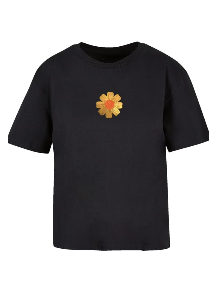 

Футболка emoji couture Ladies Everyday Tee Gold flower orange center, черный