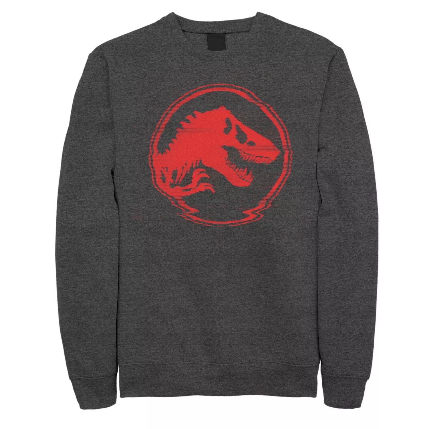 

Мужской красный свитшот с логотипом Jurassic World Glitch Coin Licensed Character
