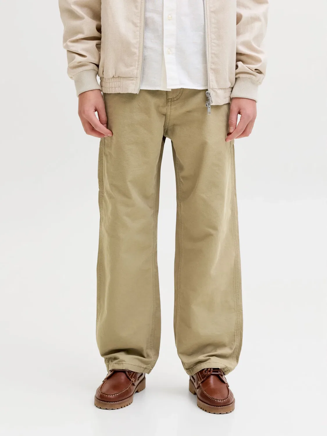 Штаны baggy fit JACK & JONES Junior, элмвуд — фото 3
