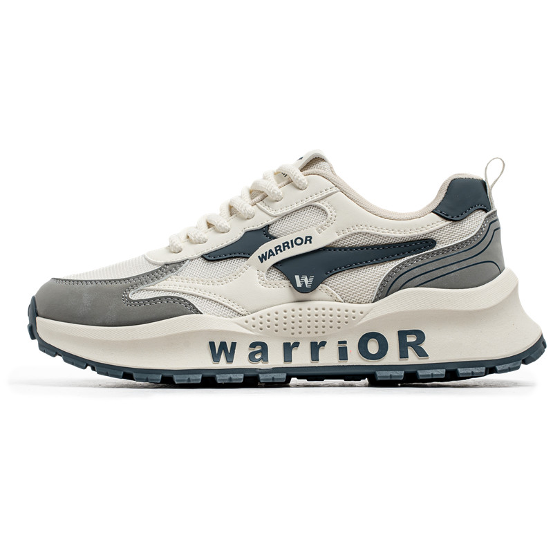 

WARRIOR Нескользящие, износостойкие, дышащие, низкие повседневные туфли, мужские, бежево-серые, темно-синие