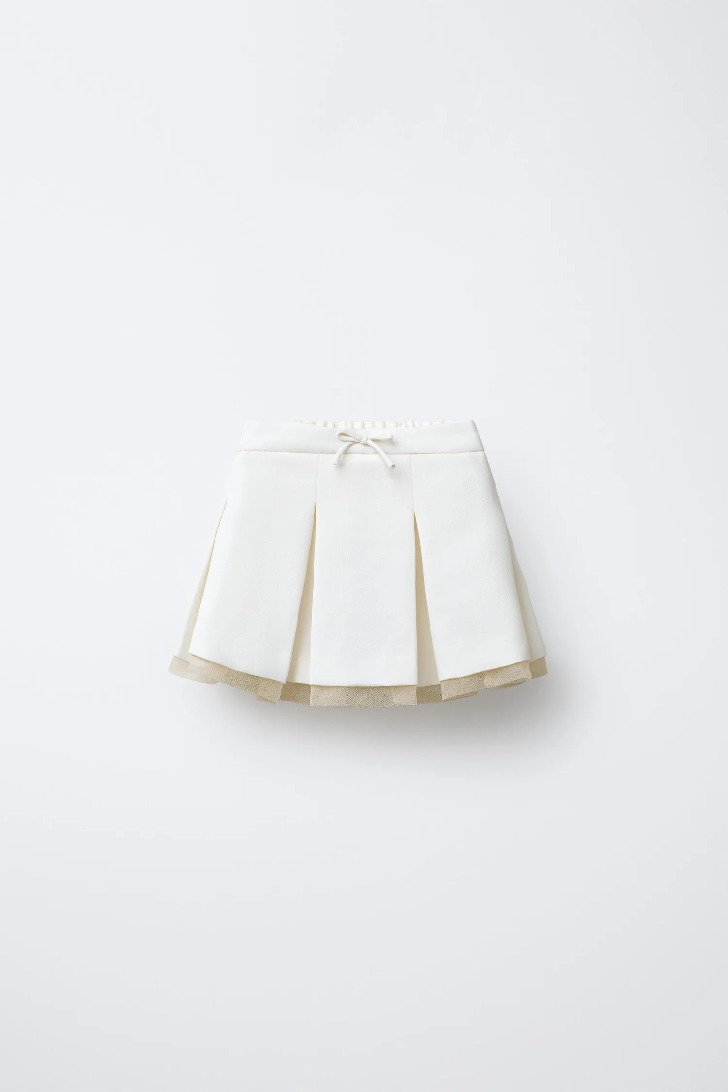 Zara Юбка со складками и тюлевой каймой