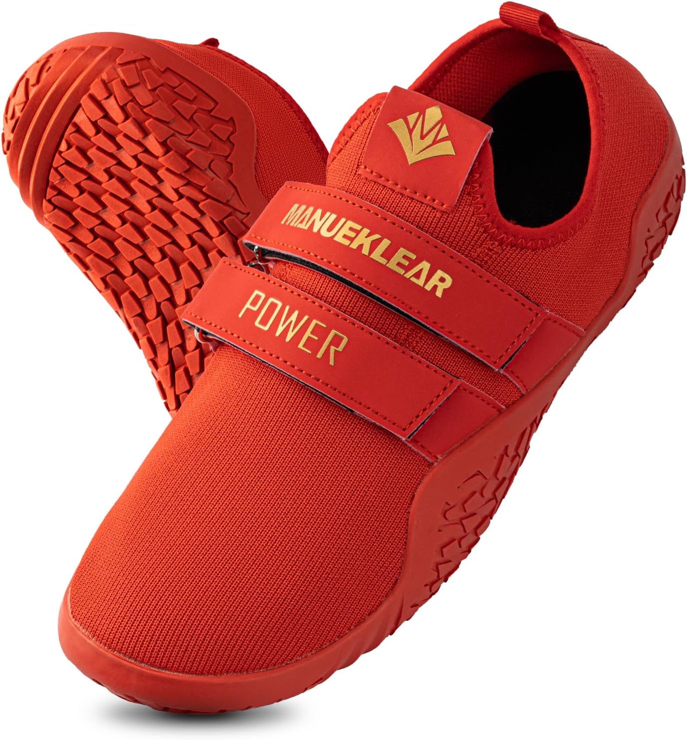 

Обувь для становой тяги MANUEKLEAR - обувь для тяжелой атлетики для мужчин и женщин - обувь для приседаний, фитнеса, кросс-тренинга, тренировки в спортзале босиком M Manueklear, красный