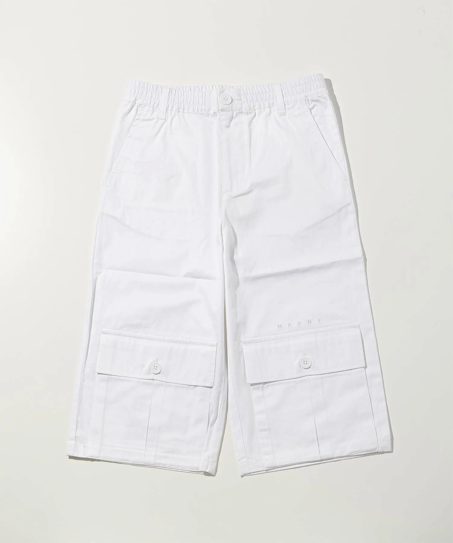 Женские шорты MARNI из хлопка, белые