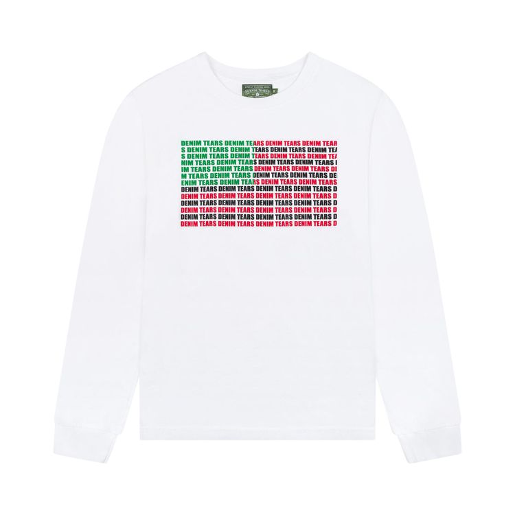 

Футболка Denim Tears Logo Flag Long-Sleeve Tee 'White', белый