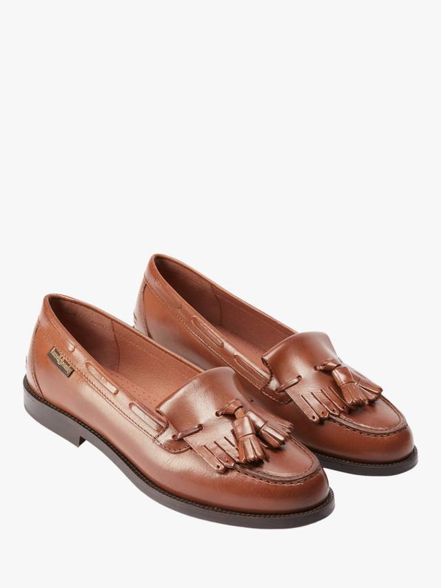 Честерские кожаные лоферы с кисточками Russell & Bromley, Brown — фото 2