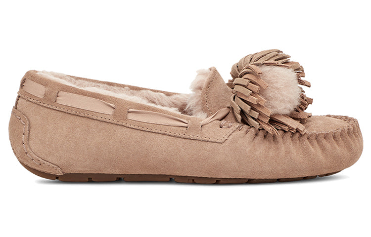 Тапочки (WMNS) UGG Dakota Bow Pom 'Beachwood' 1124031-BCHW, бежевый — фото 3