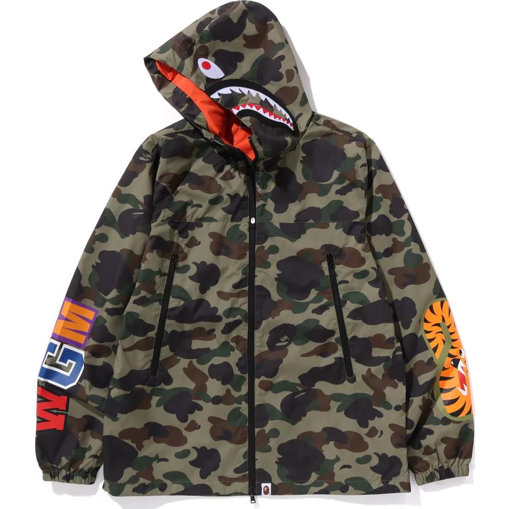 

A BATHING APE Первая камуфляжная худи с акулой, Green