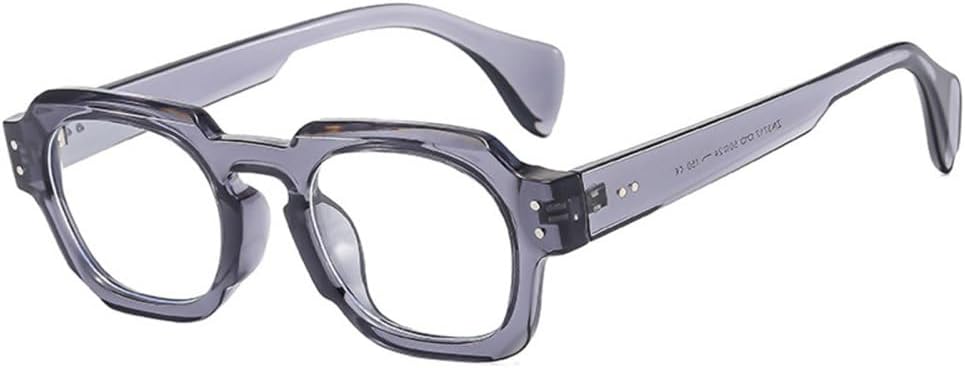 

Солнцезащитные очки 2027 года для женщин, модные, с прозрачными линзами Ocean, защита от ультрафиолета UV400, винтажные, мужские, с заклепками, в стиле панк MTZJH, Grey Clear