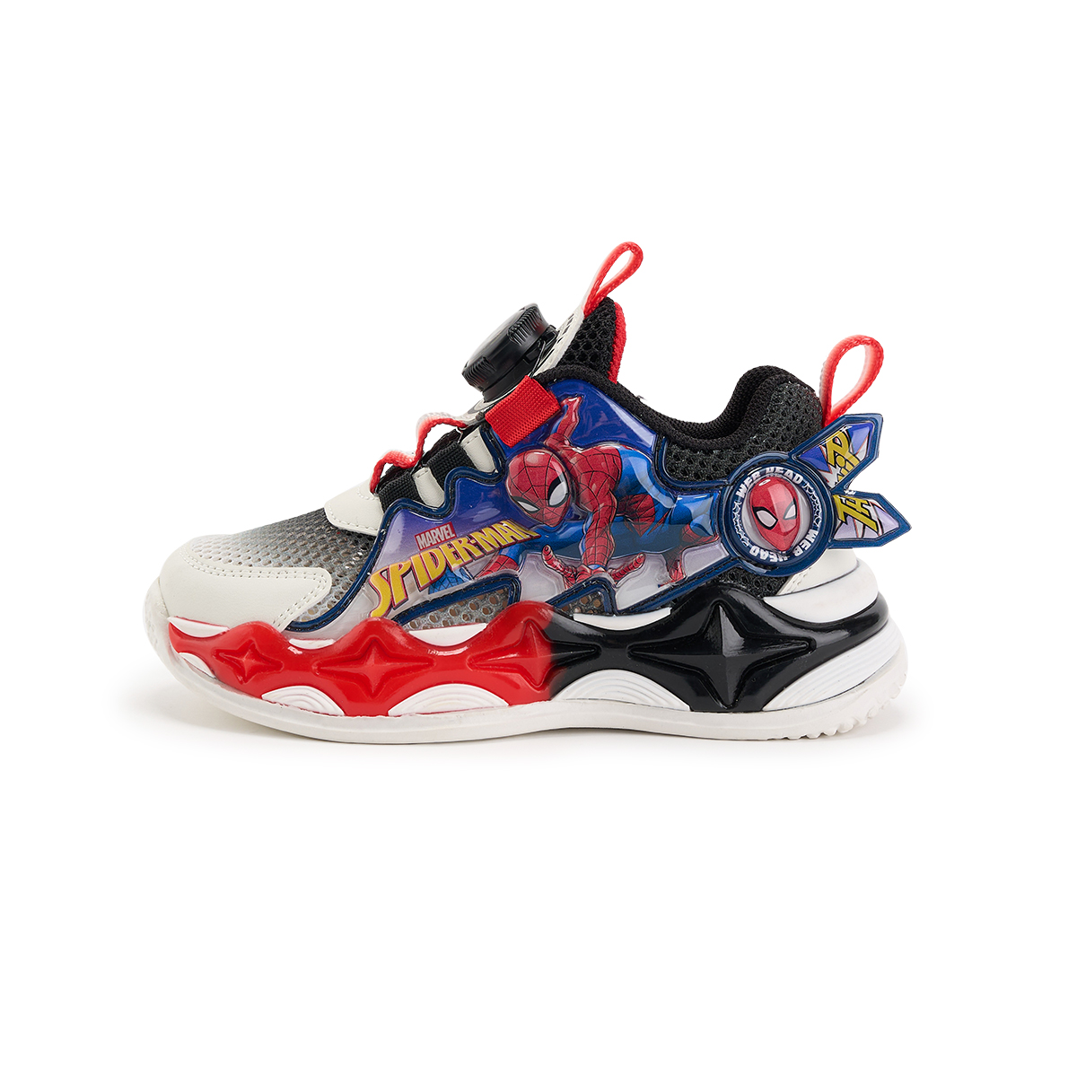

Детская повседневная обувь с Человеком-пауком для дошкольников Disney, черный/красный