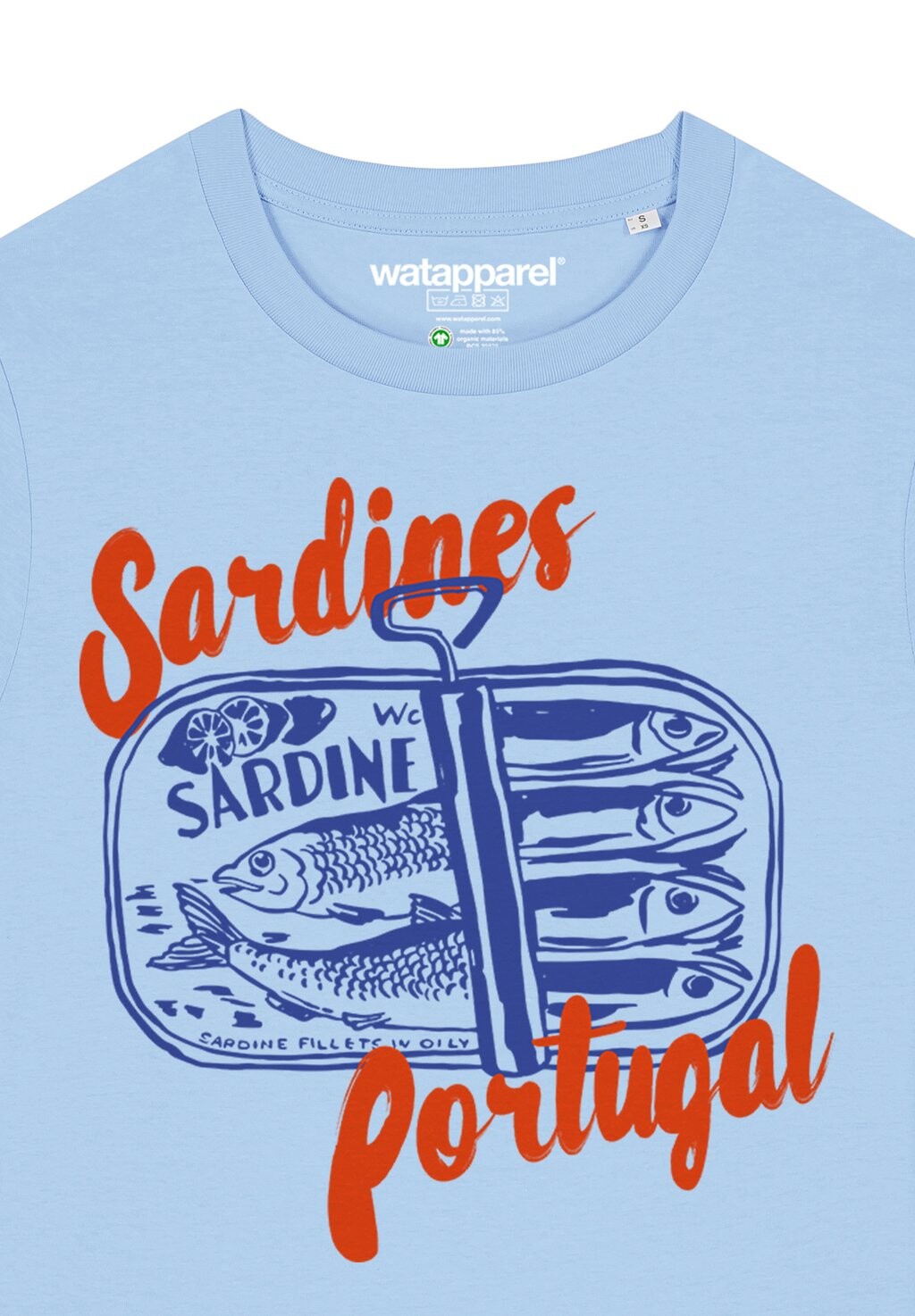 

Футболка с принтом SARDINES PORTUGAL watapparel, светло-голубой