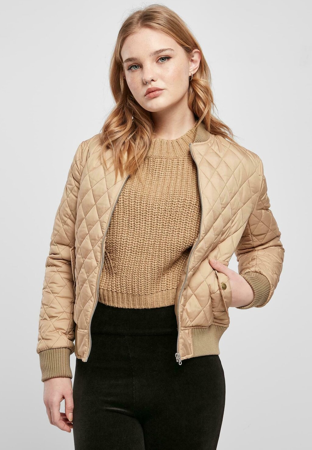 

Бомбер Urban Classics, цвет Unionbeige, Коричневый, Бомбер Urban Classics, цвет Unionbeige
