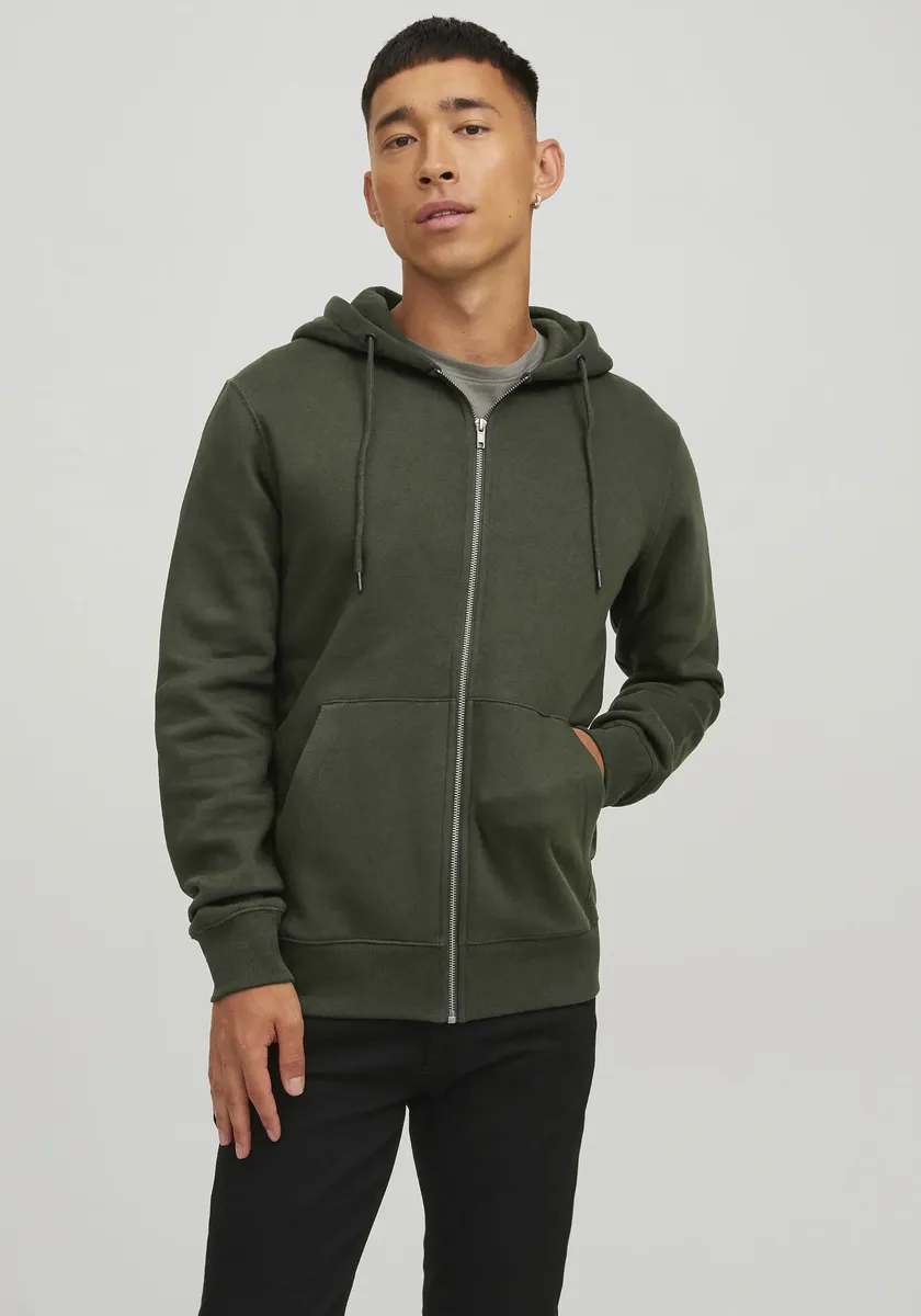 

Толстовка Jack & Jones с капюшоном "STAR BASIC SWEAT ZIP HOOD", зеленый
