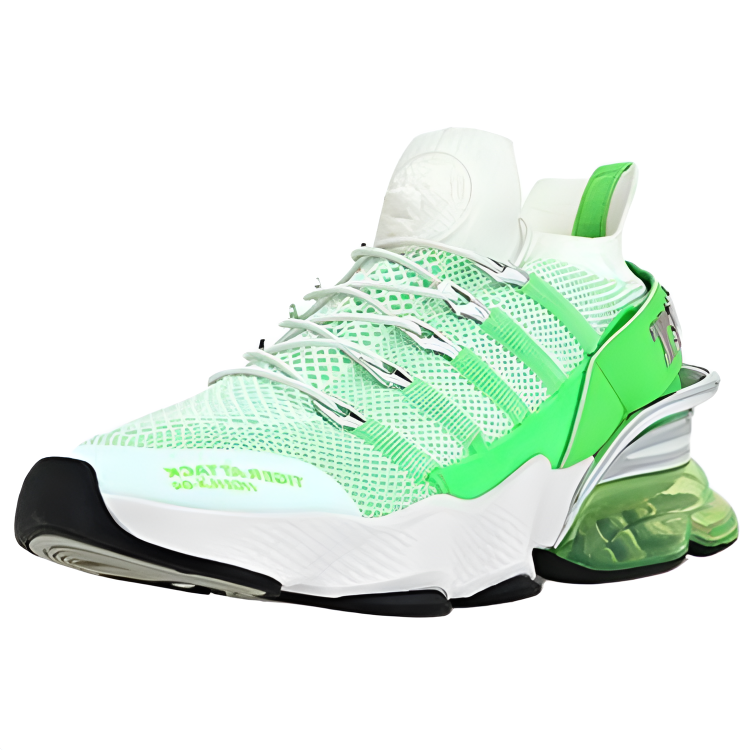 PLEIN SPORT Кроссовки Tiger Attack Low top Casual Unisex бело-зеленые — фото 4