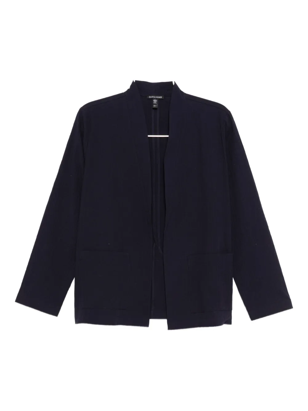 

Куртка с присборенным высоким воротником Eileen Fisher, синий