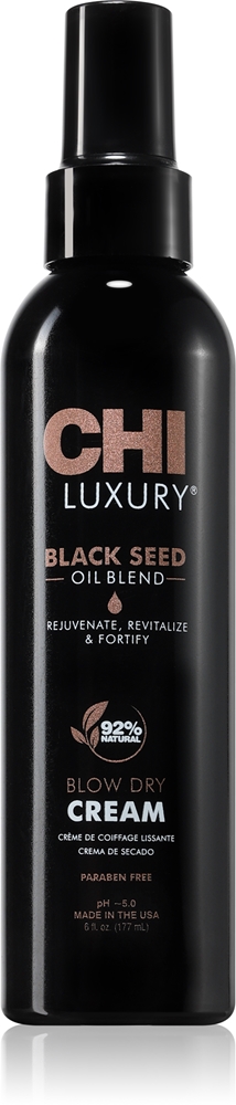 

Роскошный крем для сушки феном с маслом черного тмина, питательный и термозащитный крем для разглаживания волос Chi, 177 мл