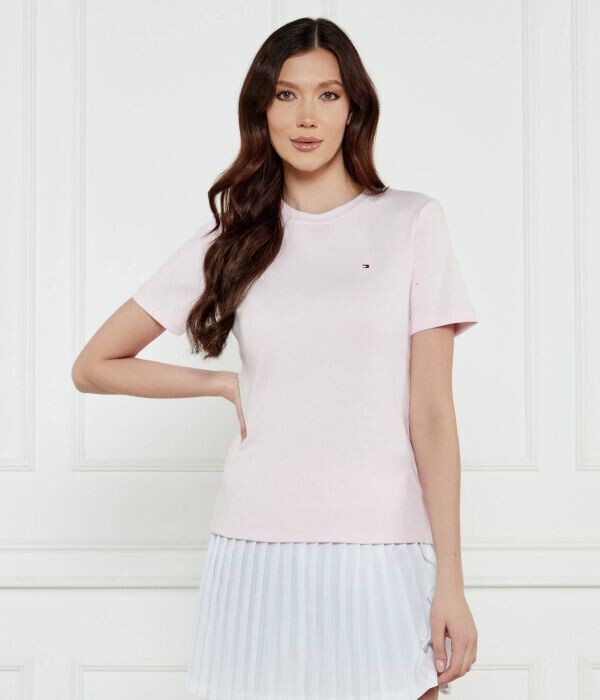 

Футболка женская Tommy Hilfiger облегающего кроя, розовый