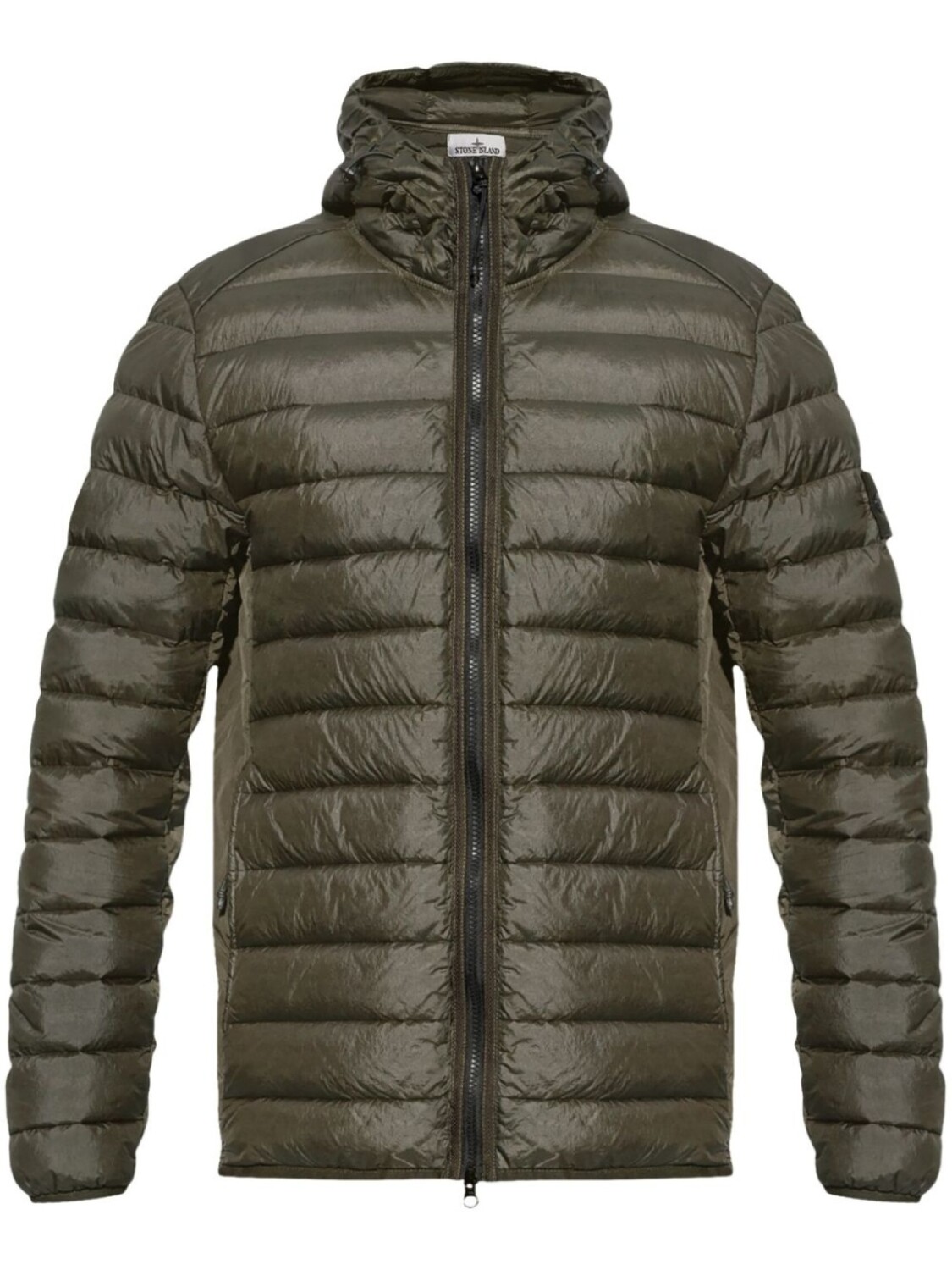

Пуховик с капюшоном Stone Island, зеленый