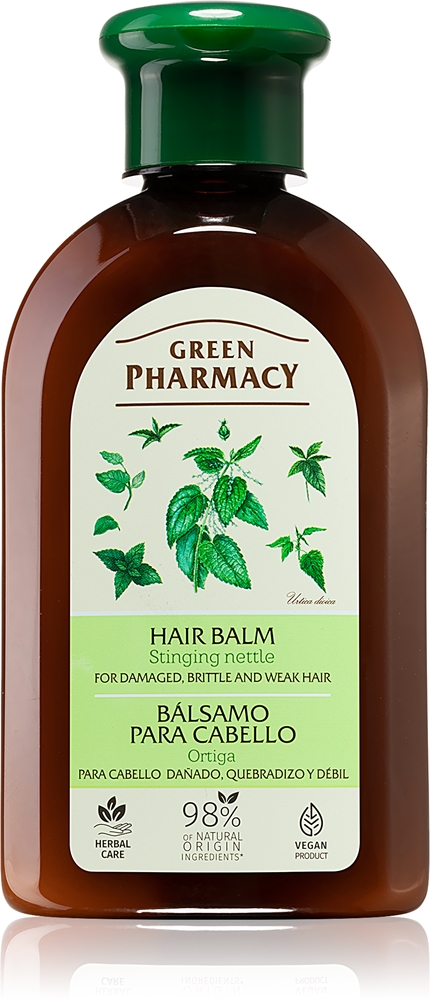 

Бальзам для волос с крапивой для поврежденных, ломких и слабых волос Green Pharmacy, 300 мл