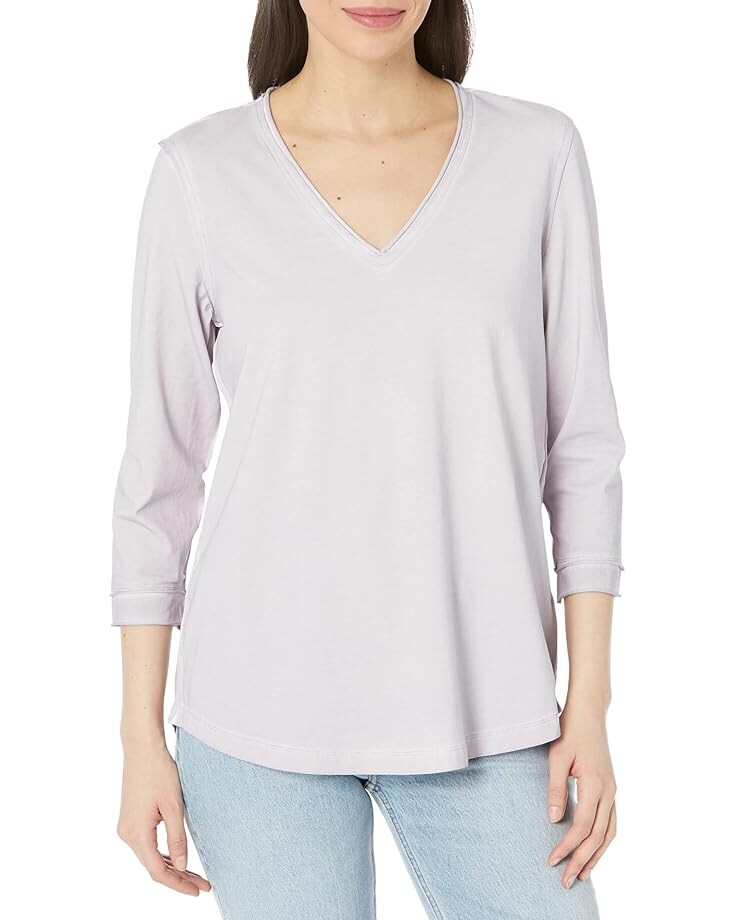 

Футболка NIC+ZOE 3/4 Sleeve Roll V, цвет Lilac