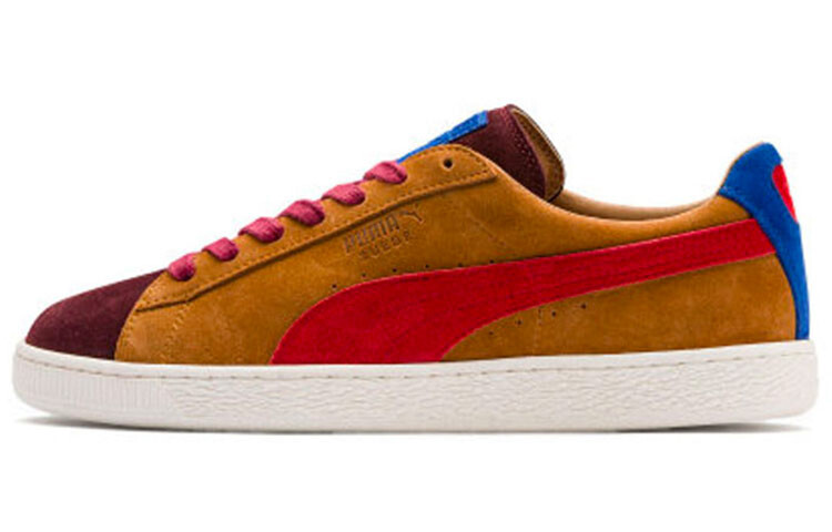 Кроссовки PUMA Suede Series Skateboard Shoes Unisex Low-Top Brown/Red