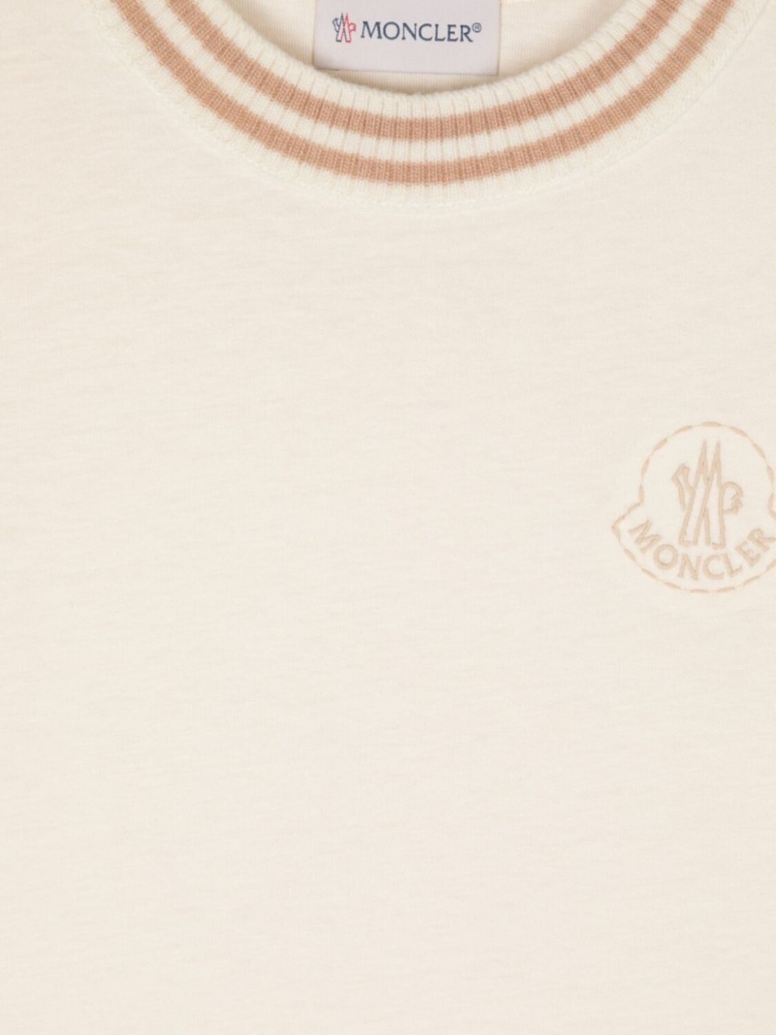 Moncler Enfant футболка из хлопка с логотипом, белый — фото 3