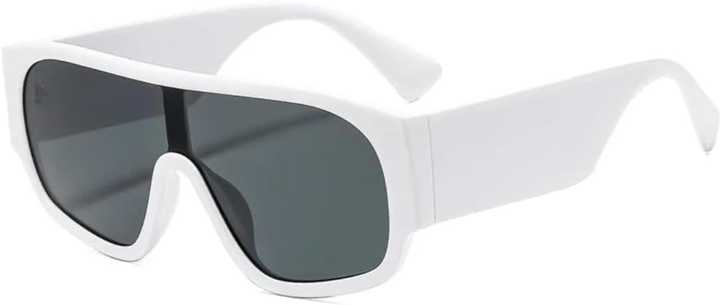 

Солнцезащитные очки с защитой UV400 | Широкие дужки с леопардовым принтом в стиле панк | для женщин и мужчин, для занятий спортом на открытом воздухе и вождения DSVIGF, White