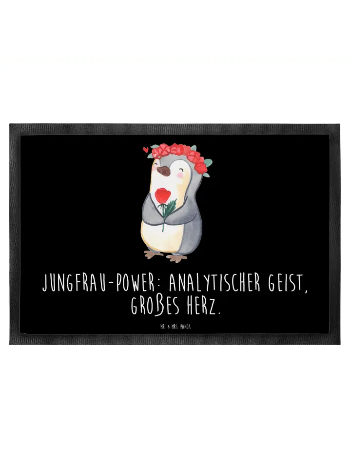

Коврик Mr & Mrs Panda Jungfrau Astrologie, черный