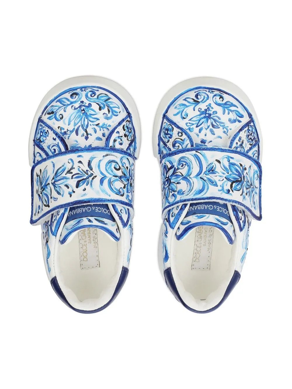 Кеды Portofino Light с принтом Majolica Dolce & Gabbana Kids, белый — фото 3