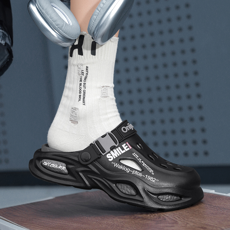CariteSport Клоги унисекс черно-серые, цвет Black Gray — фото 4