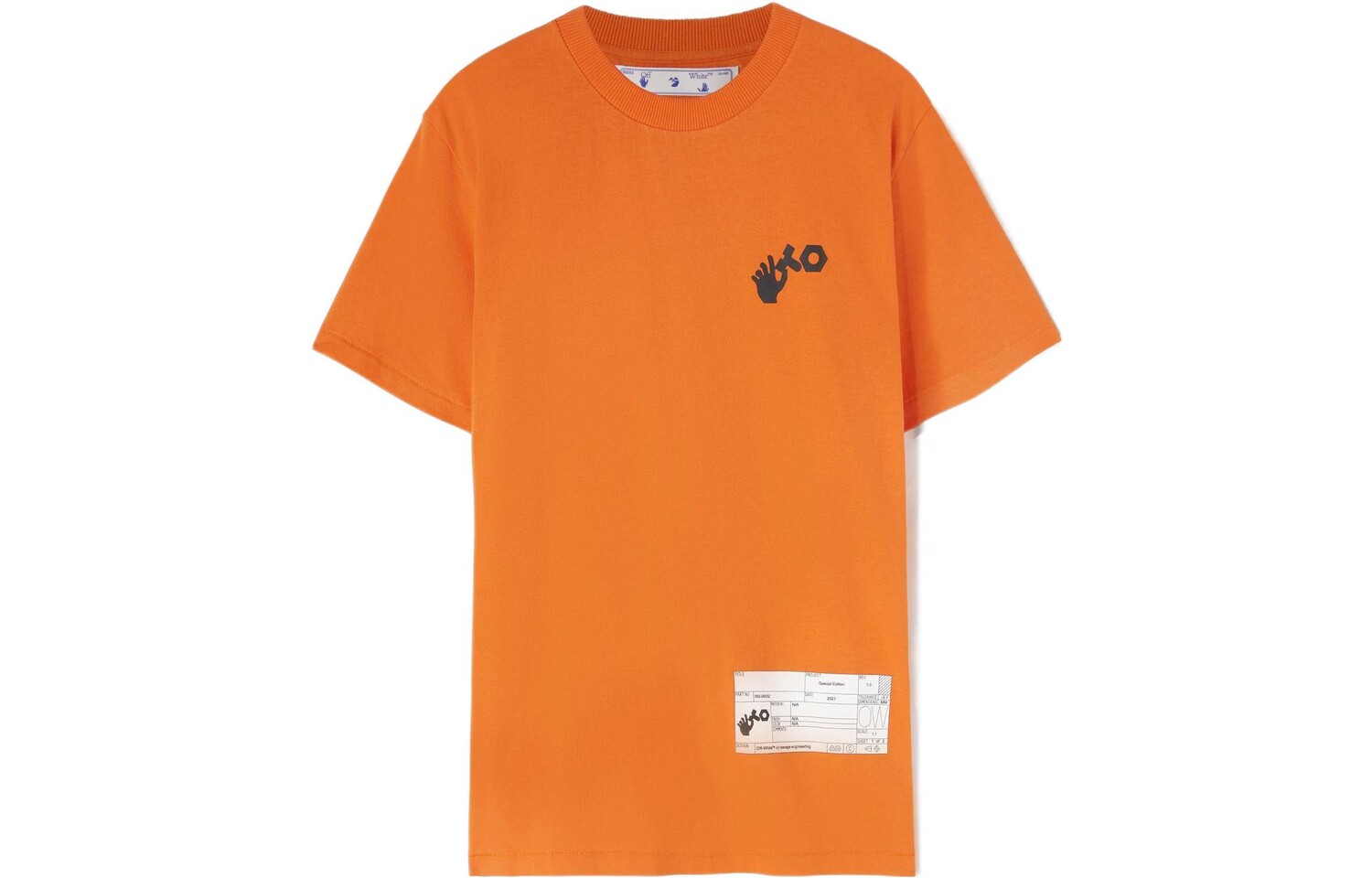 

Совместная коллекция футболок для мужчин, оранжевый цвет Off-White, оранжевый