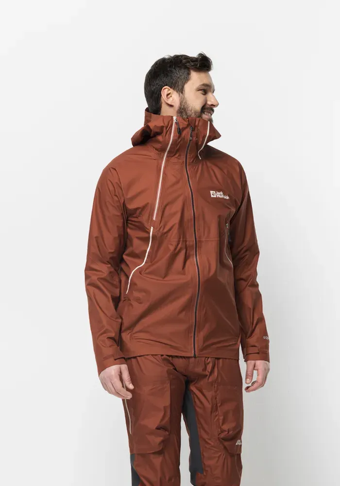 

Лыжная куртка Jack Wolfskin "ALPSPITZE AIR 3L JKT M", с капюшоном, цвет Carmine