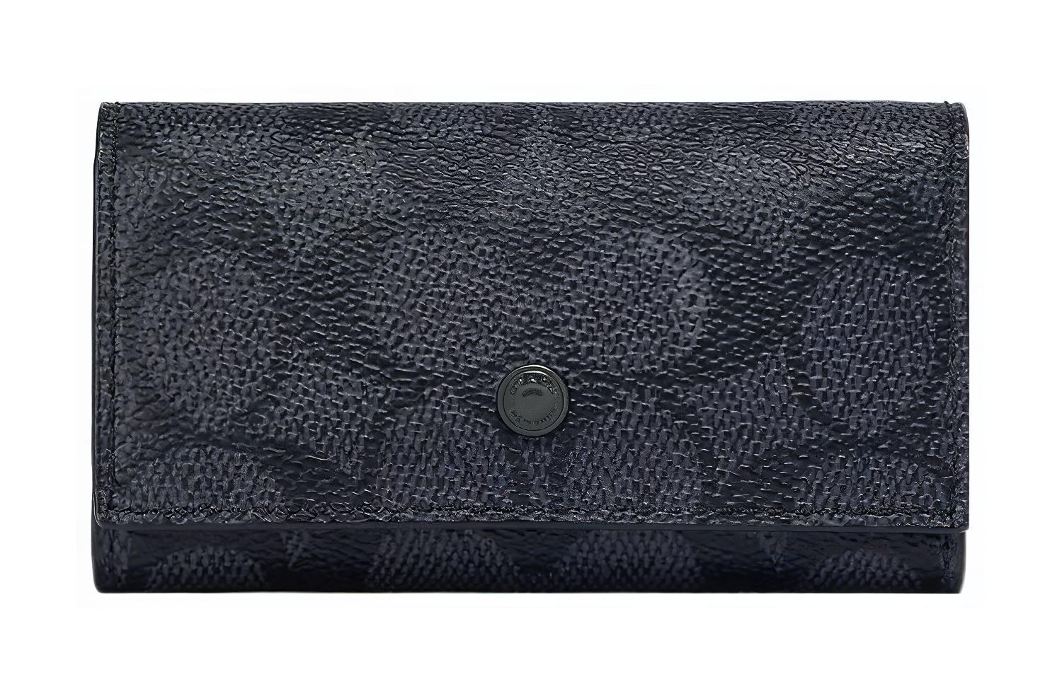 

COACH Кожаный ключница женская черная, Black