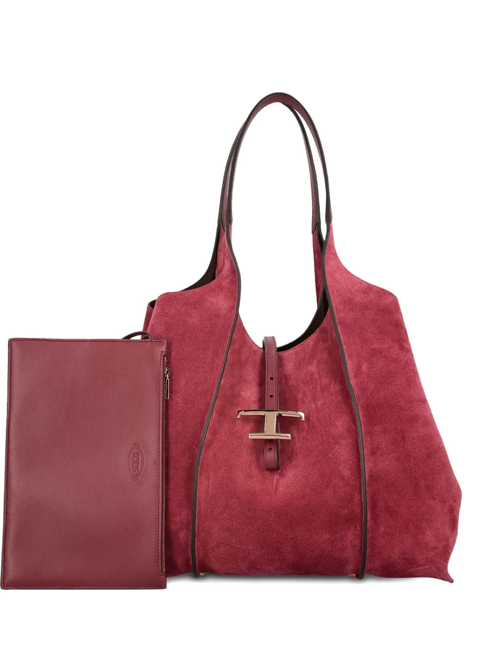 

Сумка на плечо из замши T Timeless TOD'S, розовый