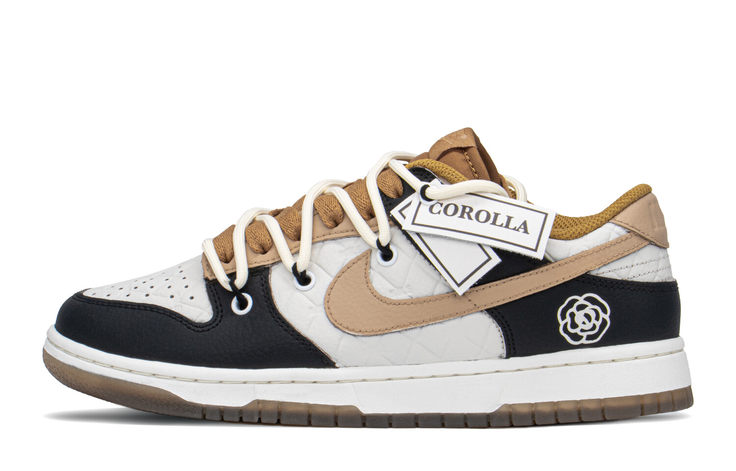 

Кроссовки Nike Dunk Skateboard Shoes Women's Low-Top Black Khaki