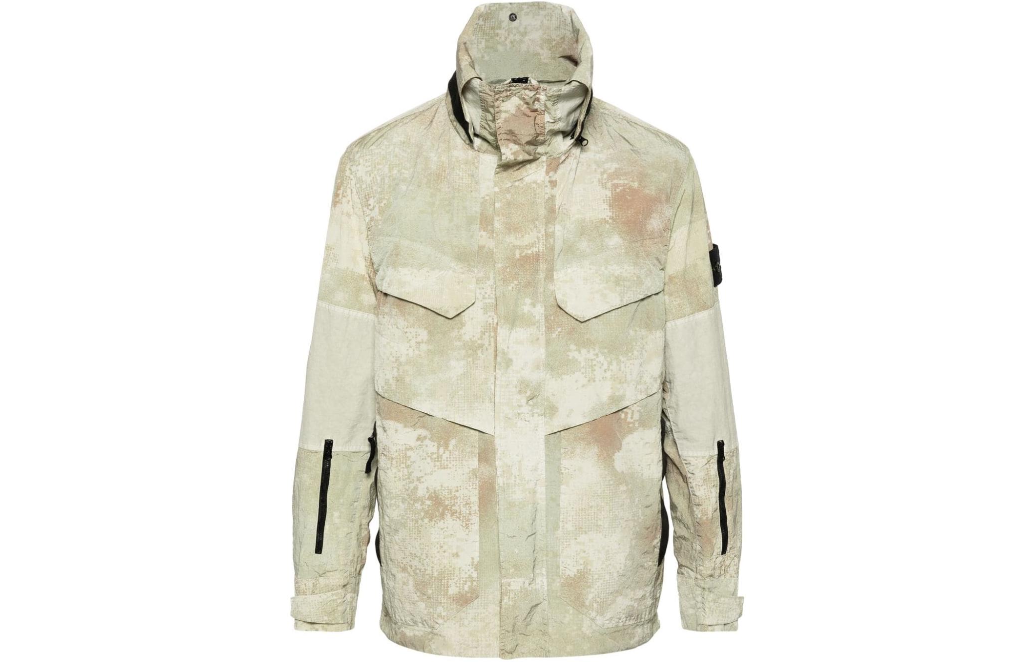 Капюшон с нашивкой Compass STONE ISLAND, шалфейно-зеленый — фото 2