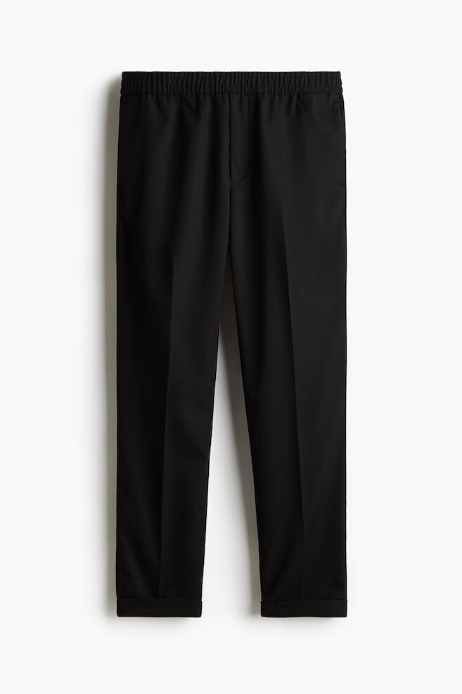 

Брюки из твила узкого кроя H&M, черный