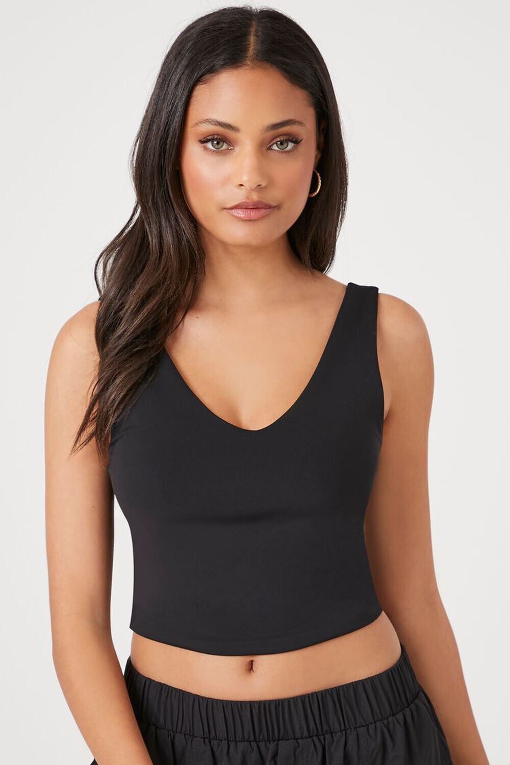 

Укороченная майка Contour Forever 21, черный