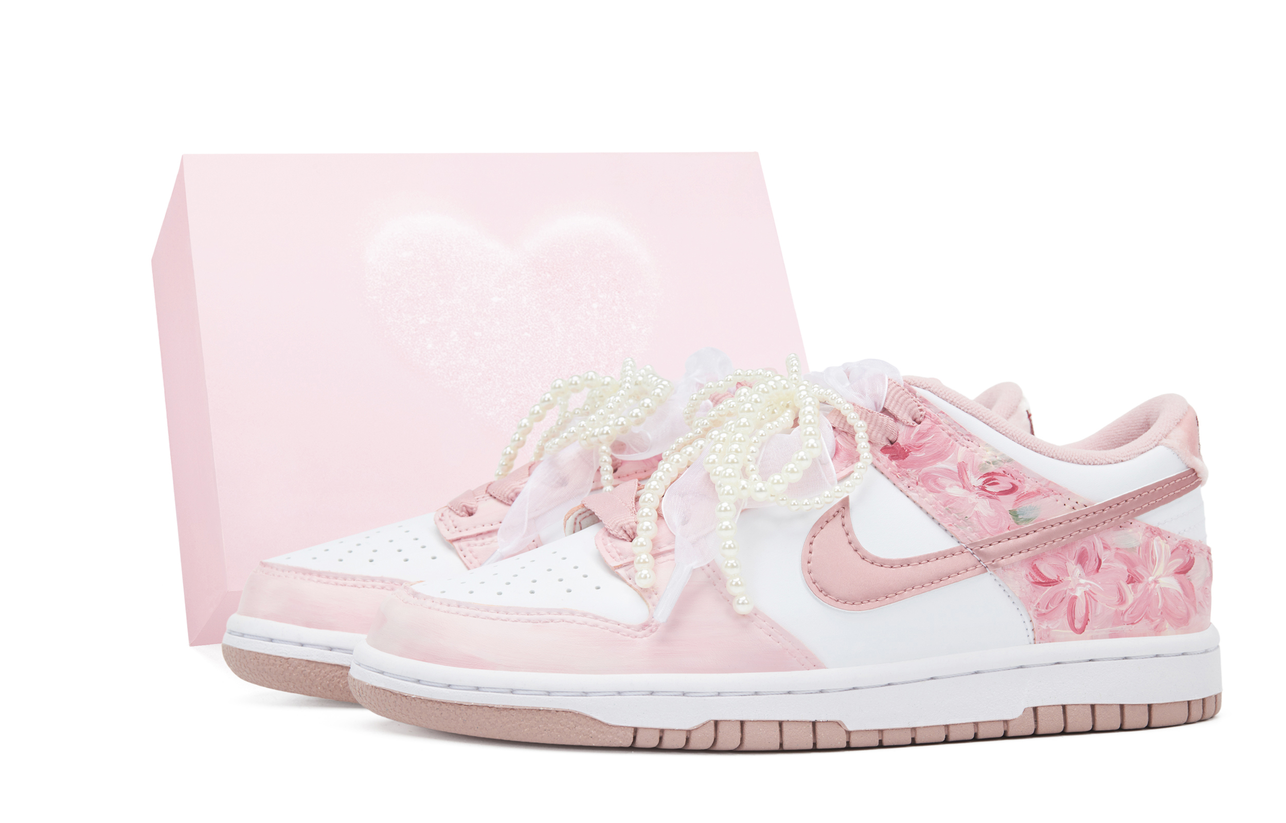 

Детские кроссовки для скейтбординга Dunk Low Top Nike, розовый