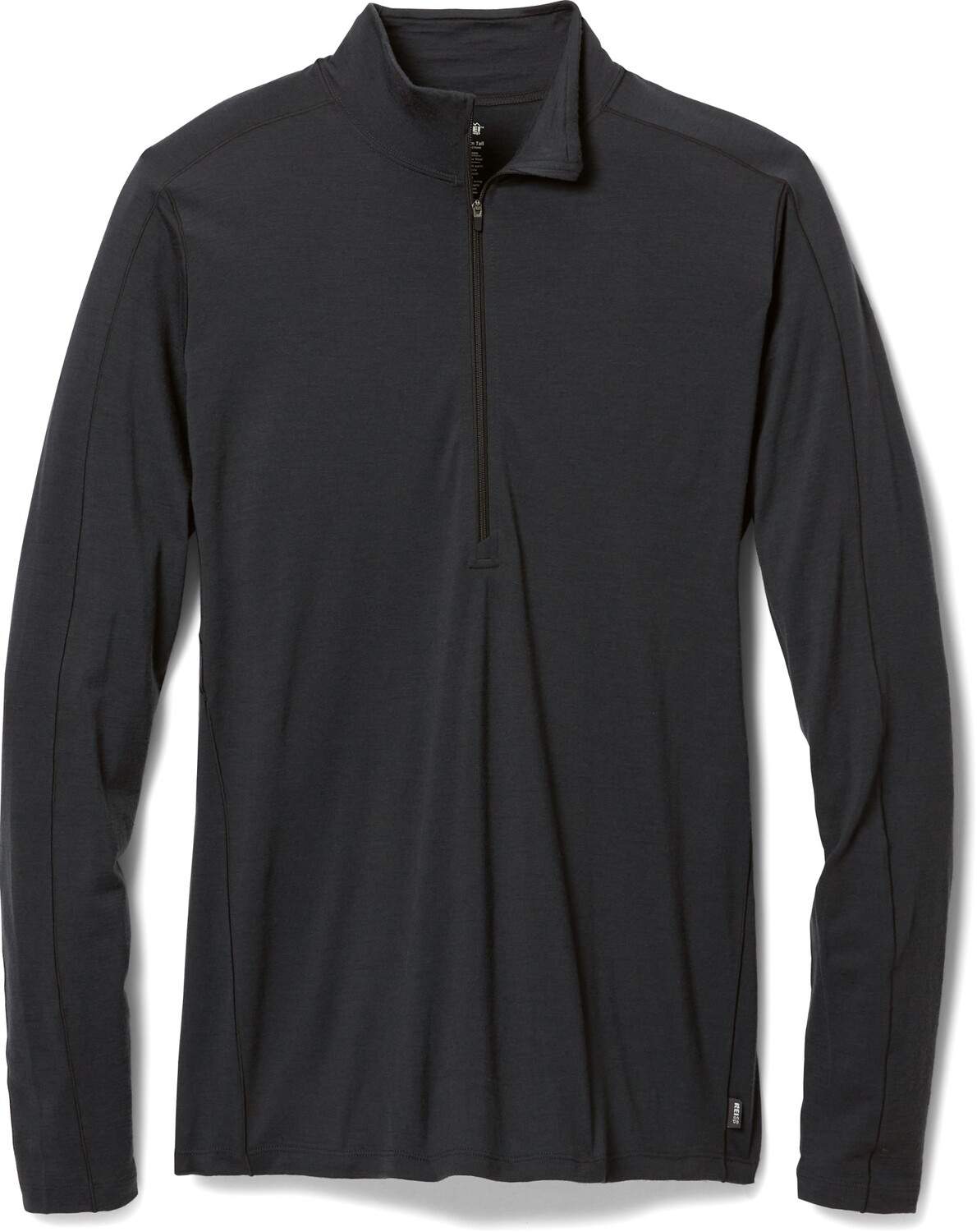 

Базовый слой Merino 185 с длинными рукавами и полумолнией - мужские высокие размеры REI Co-op, черный