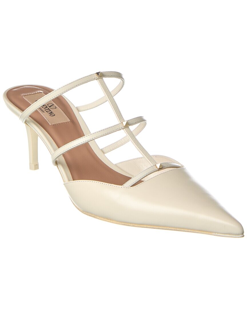 

Кожаные мюли Valentino Rockstud Wispy 50, белый