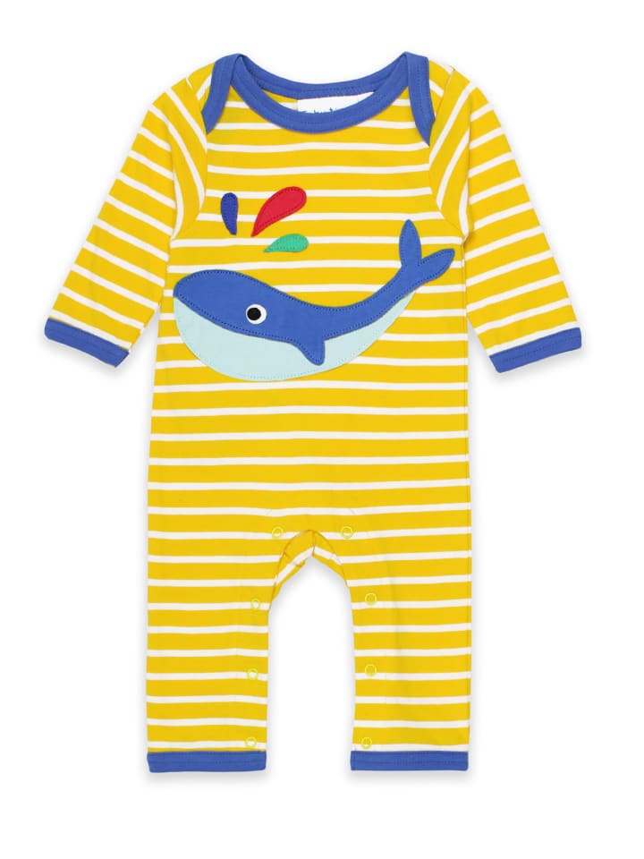 

Комбинезон с аппликацией в виде кита желтого цвета Toby Tiger