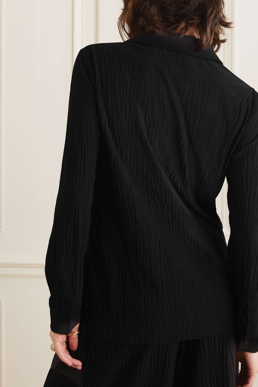 

MAX MARA рубашка Leisure из плиссированного джерси, черный
