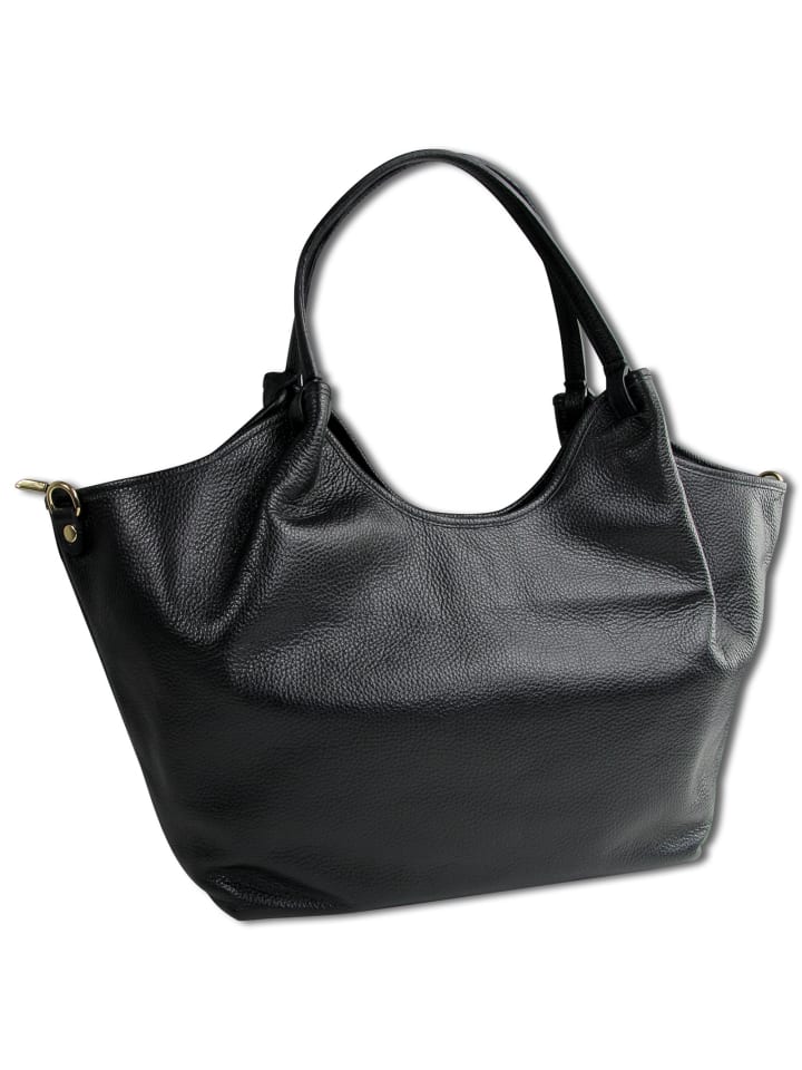 

Сумка Toscanto, наплечная сумка, кожа, черная, ок. 47 см