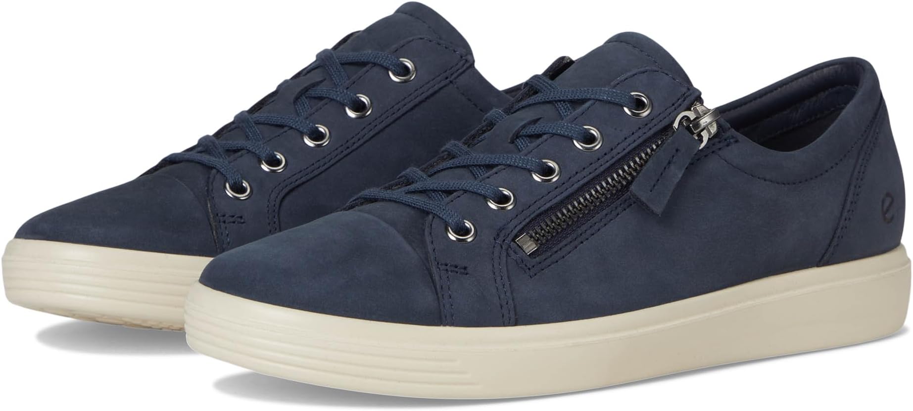Кроссовки ECCO Soft Classic Lace Side Zip Sneaker, цвет Marine